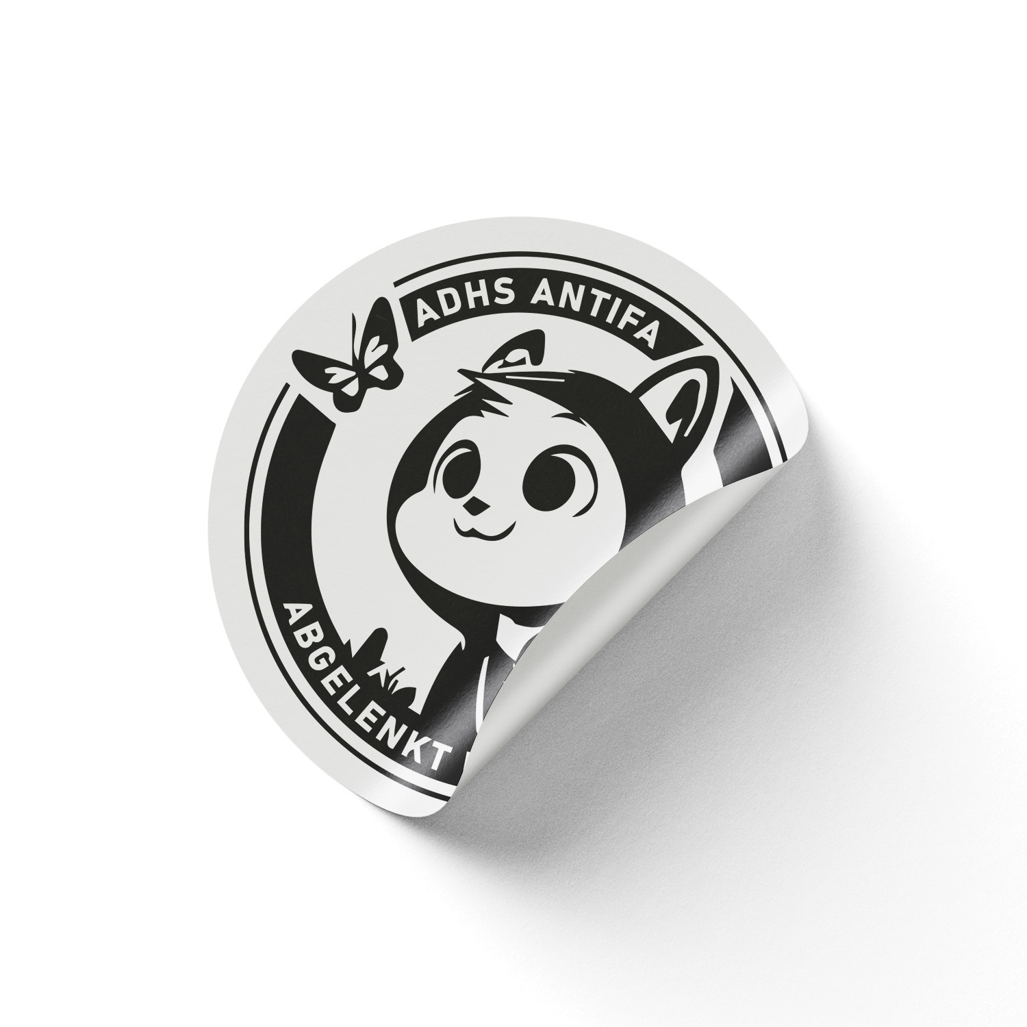 Aufkleber »ADHS Antifa Eichhörnchen« (Ø 9,5 cm)   