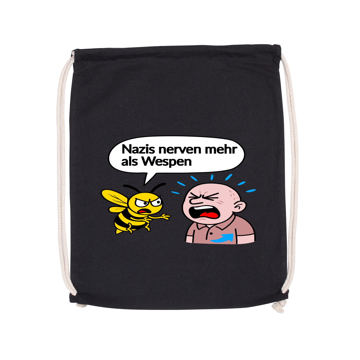 Turnbeutel »Nazis nerven mehr als Wespen«      