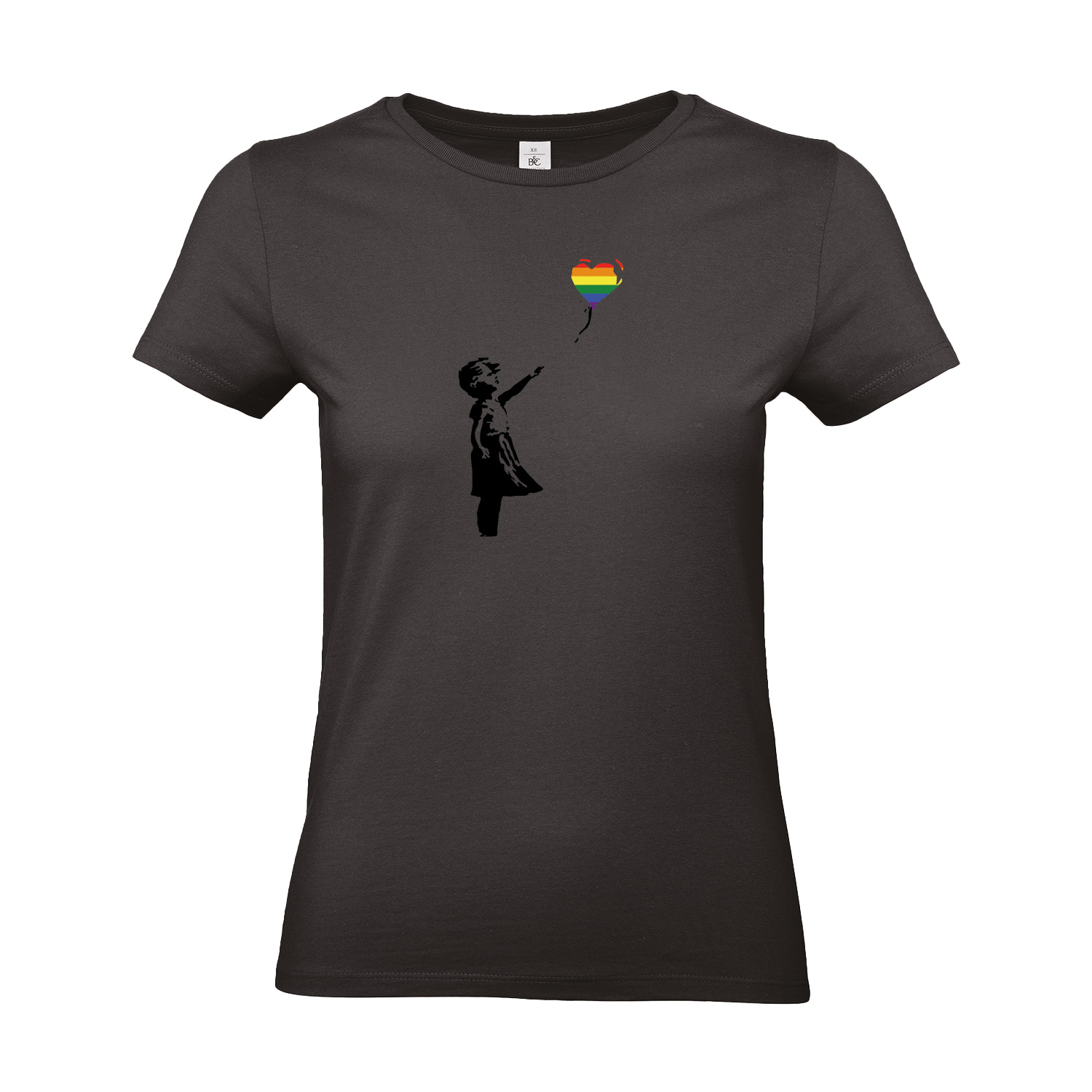 T-Shirt tailliert »Ballon Mädchen Pride Black Edition«       