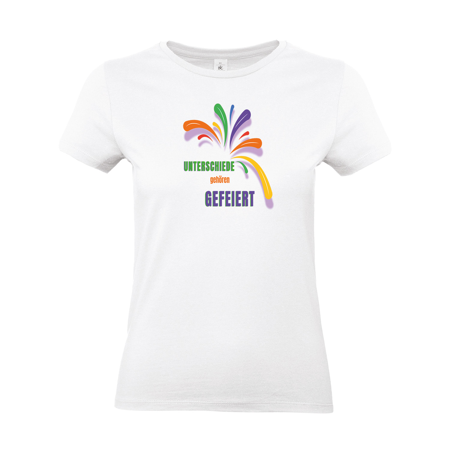 T-Shirt tailliert »Unterschiede gehören gefeiert«           