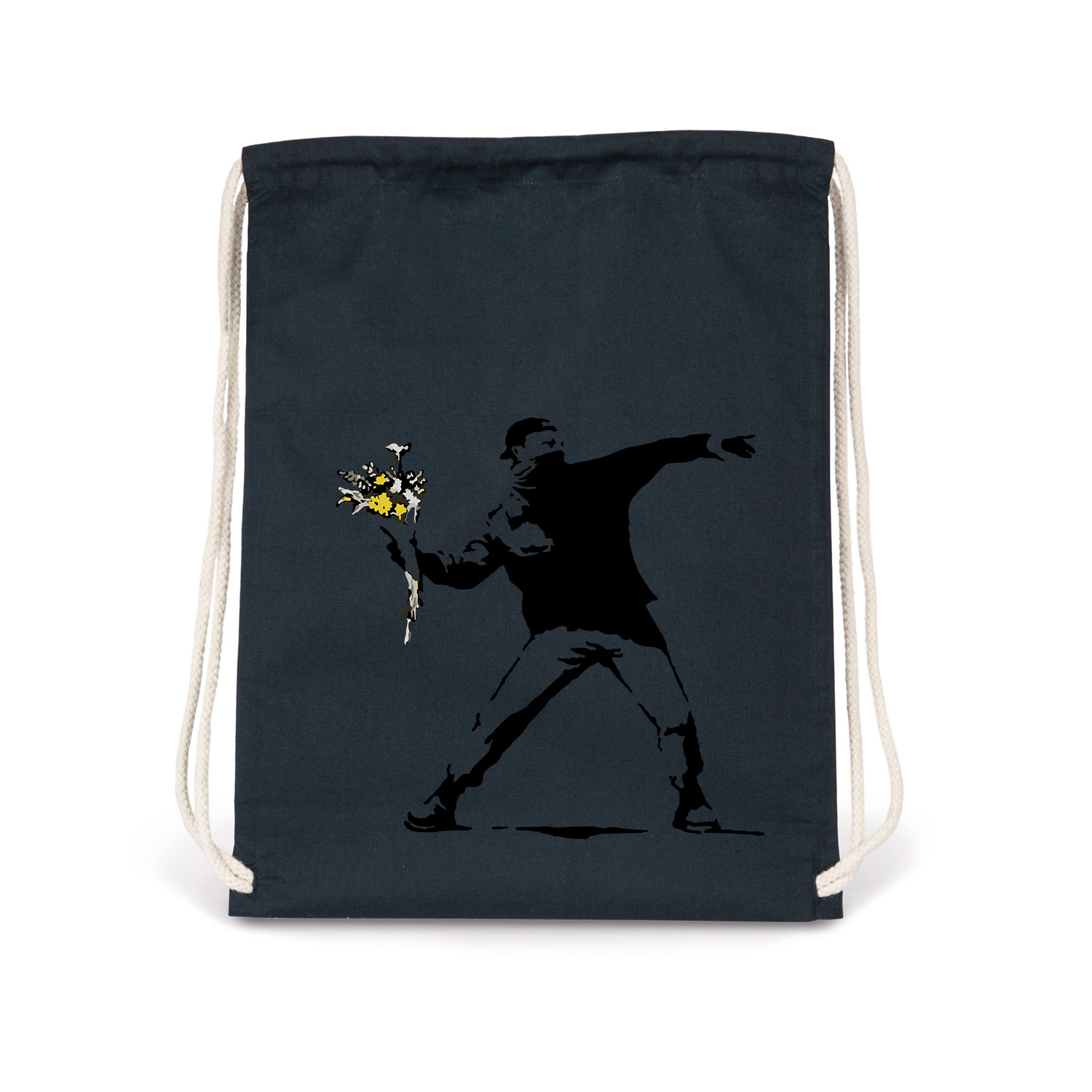 Turnbeutel »Banksy Blumenwerfer«     