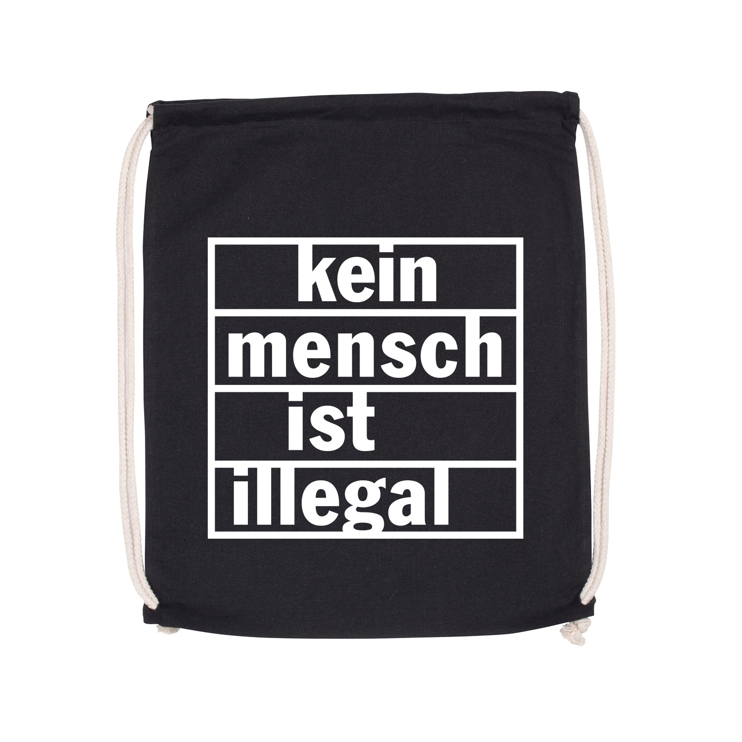 Turnbeutel »Kein Mensch ist illegal«   