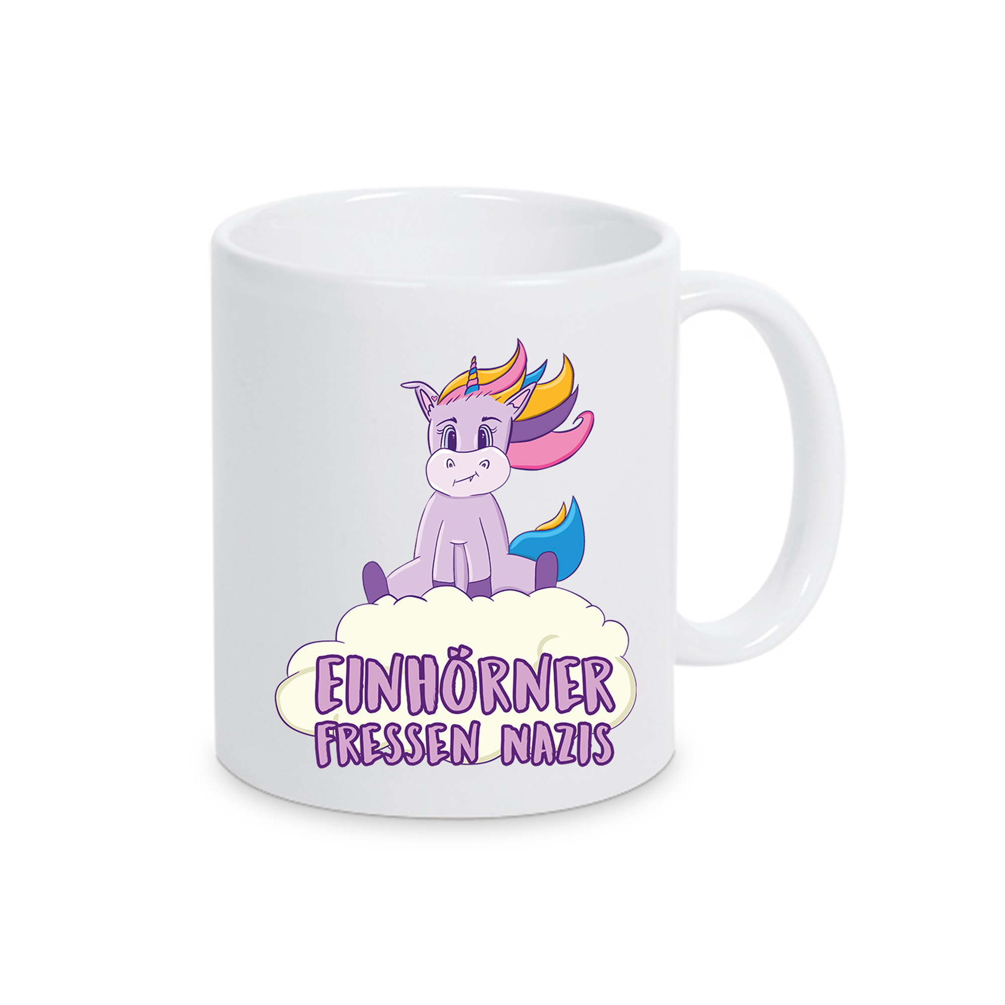Tasse »Einhörner fressen Nazis«           