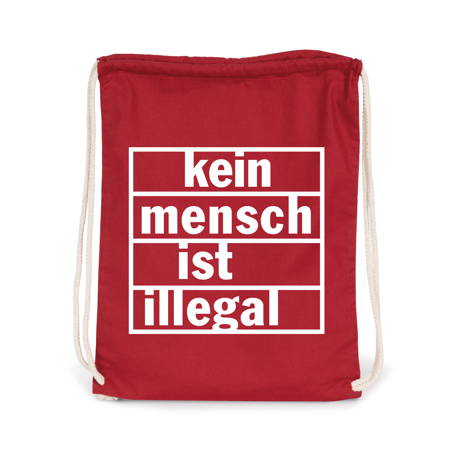 Turnbeutel »Kein Mensch ist illegal«   